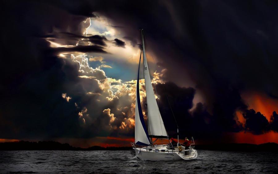 vela nella tempesta